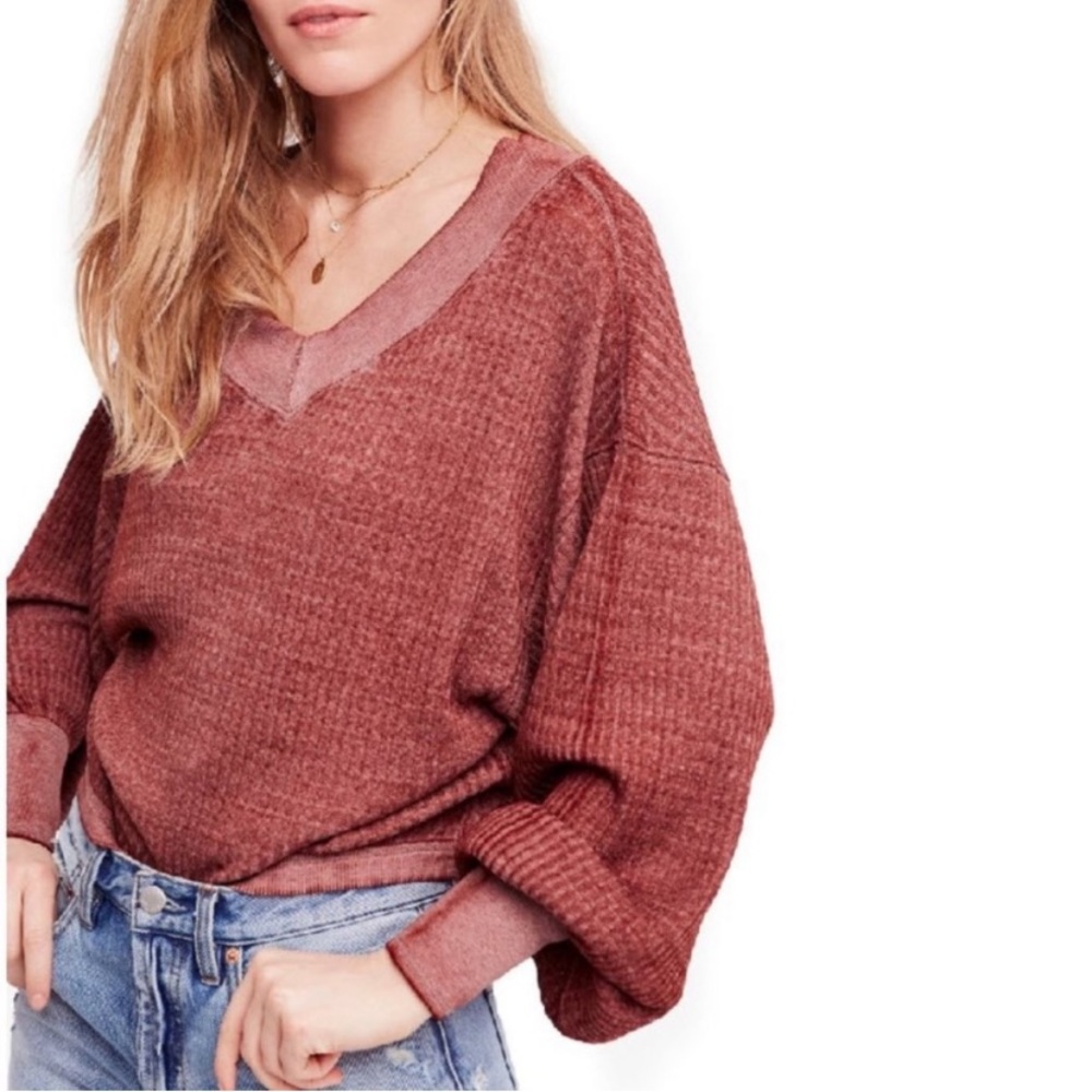 Free People Southside classy thermal top M-L